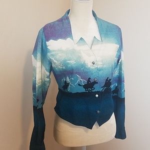 Wrangler fitted button-down top